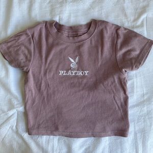 Pink Playboy Baby Tee Size Small